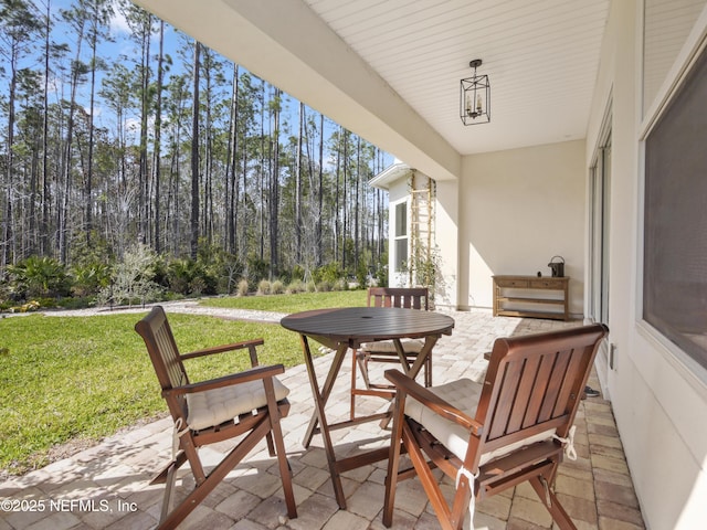 view of patio / terrace featuring outdoor dining area