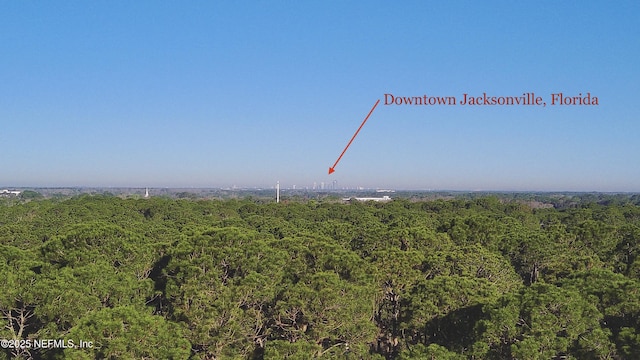 aerial view featuring a view of trees