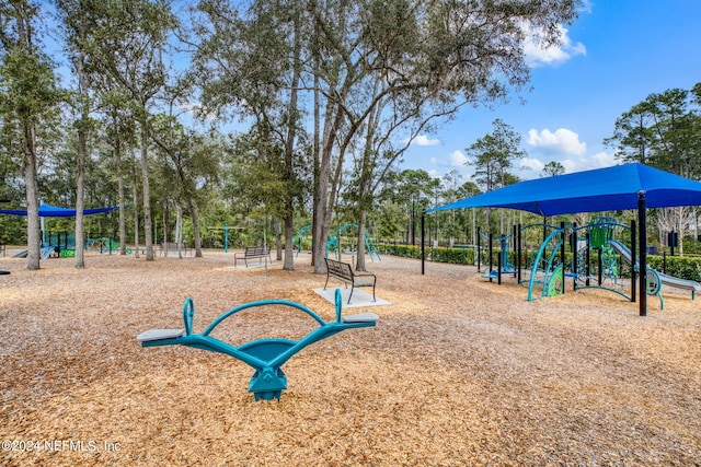 view of community jungle gym