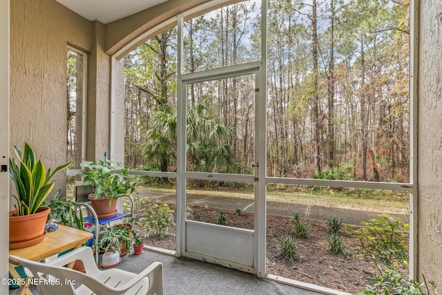 view of sunroom