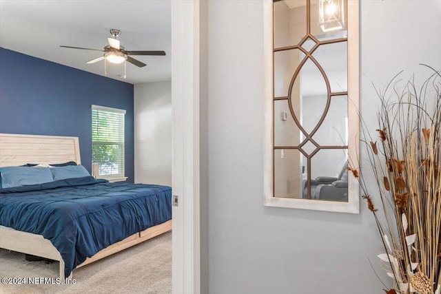 view of carpeted bedroom