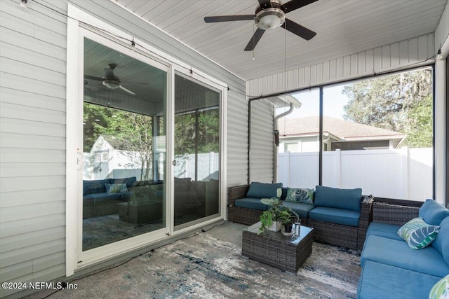 sunroom featuring plenty of natural light