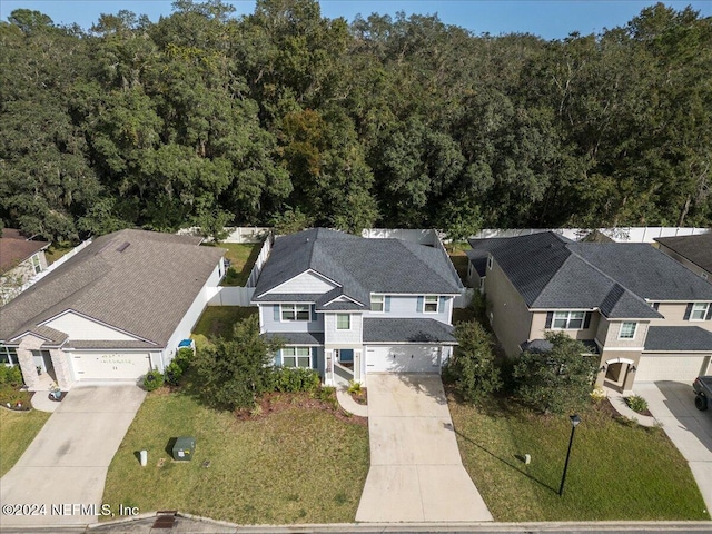 drone / aerial view featuring a residential view