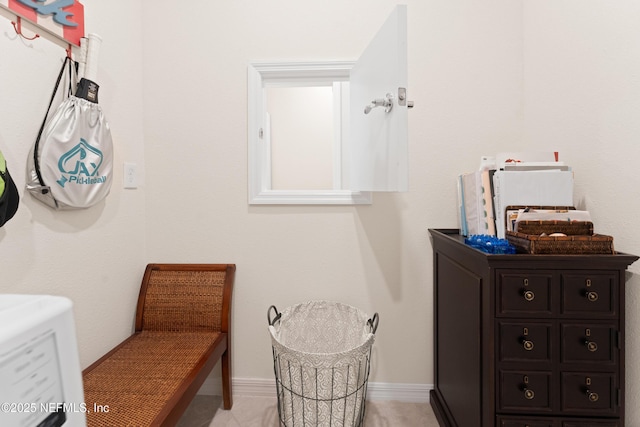 sitting room with baseboards