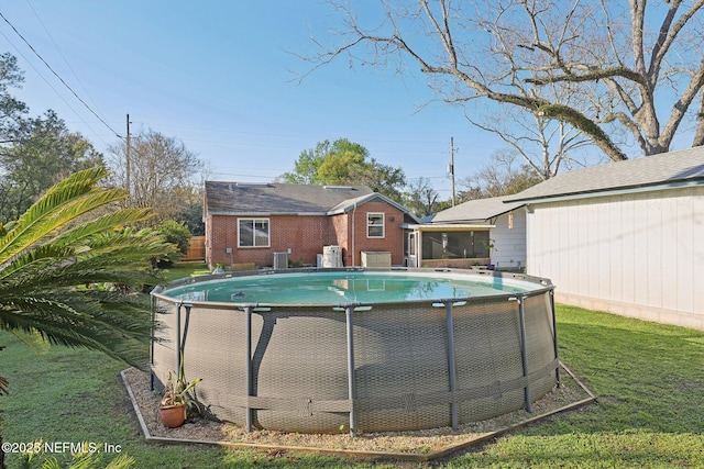 pool featuring a yard