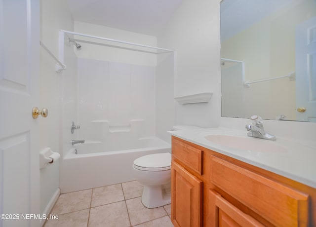 2534 Willow Creek Dr, Fleming Island, FL 32003 - bathroom featuring vanity, tile patterned flooring, and  shower combination
