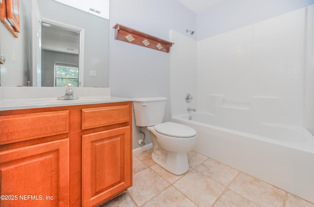 2534 Willow Creek Dr, Fleming Island, FL 32003 - full bathroom with vanity, bathtub / shower combination, and tile patterned flooring