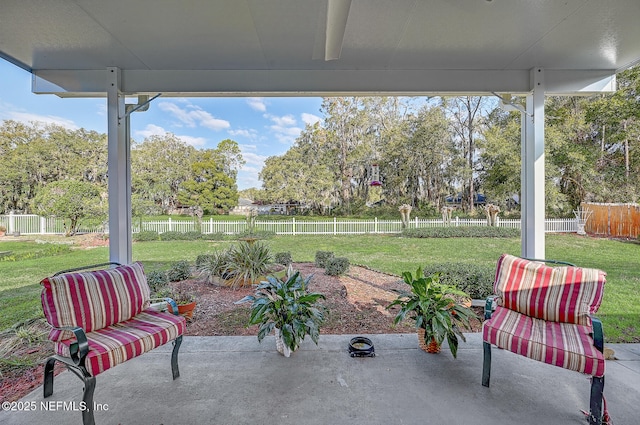 view of patio / terrace featuring a fenced backyard