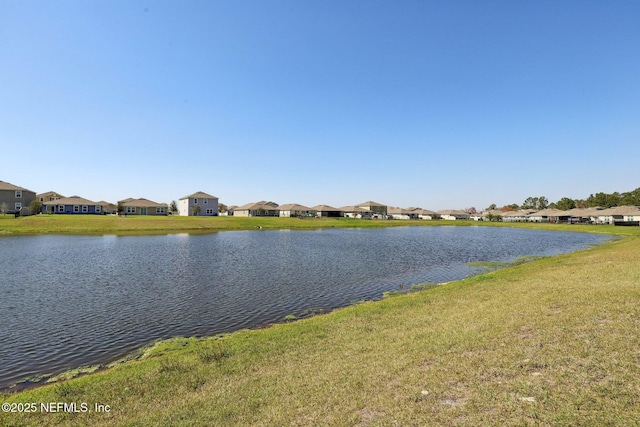 property view of water with a residential view