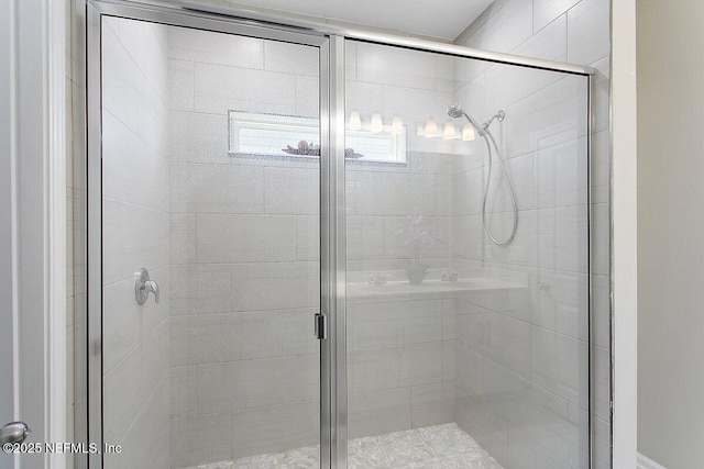 full bathroom with a stall shower