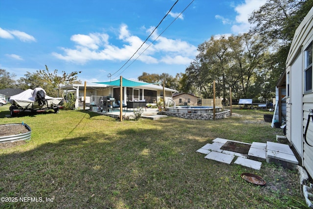 view of yard with a patio