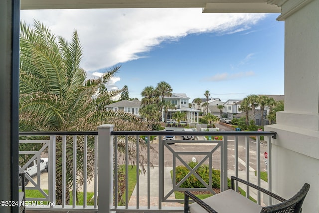 balcony with a residential view