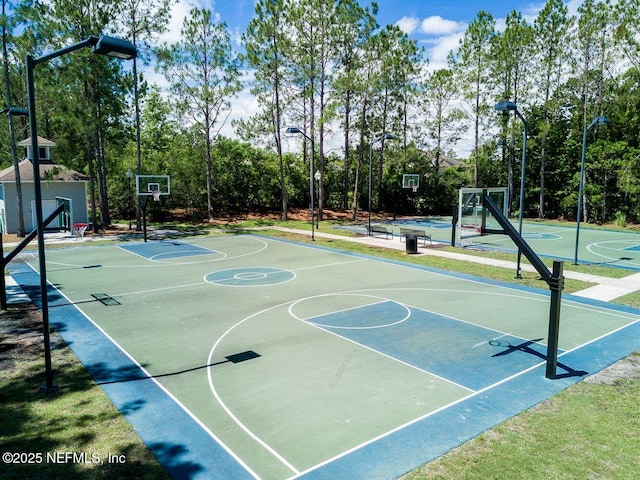 view of sport court featuring community basketball court