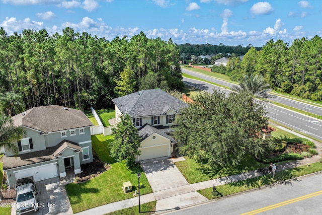 drone / aerial view featuring a residential view