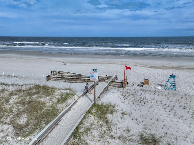 property view of water with a view of the beach