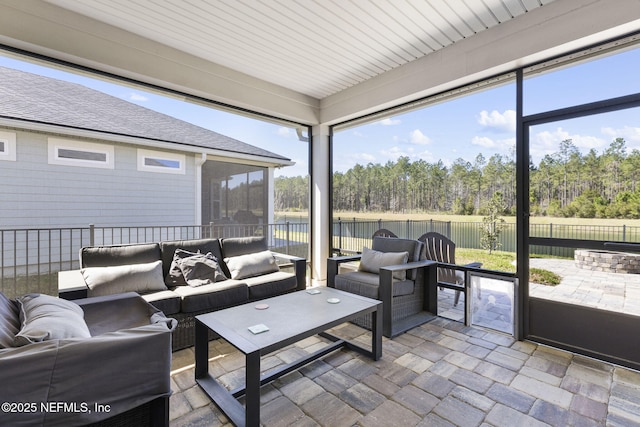 view of sunroom