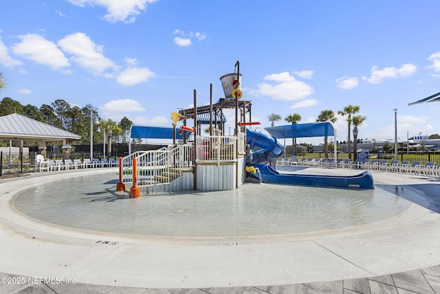 community playground with fence