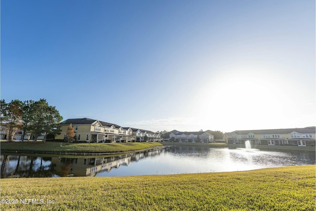 property view of water with a residential view