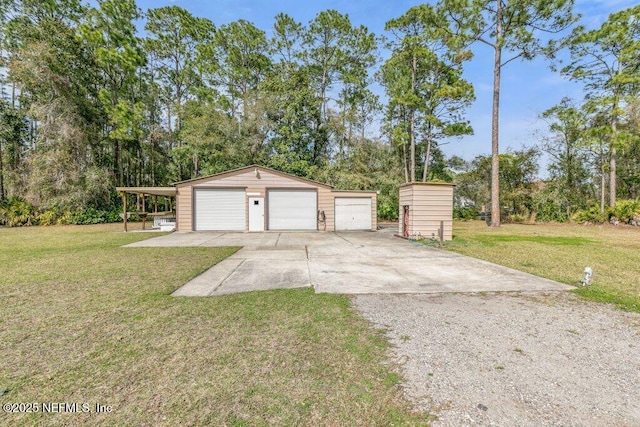 garage featuring a garage and driveway