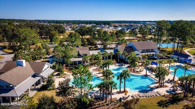 birds eye view of property featuring a residential view