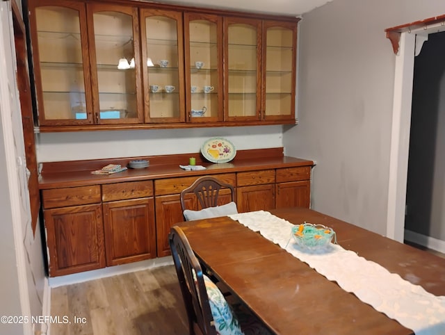 dining room featuring light wood-type flooring