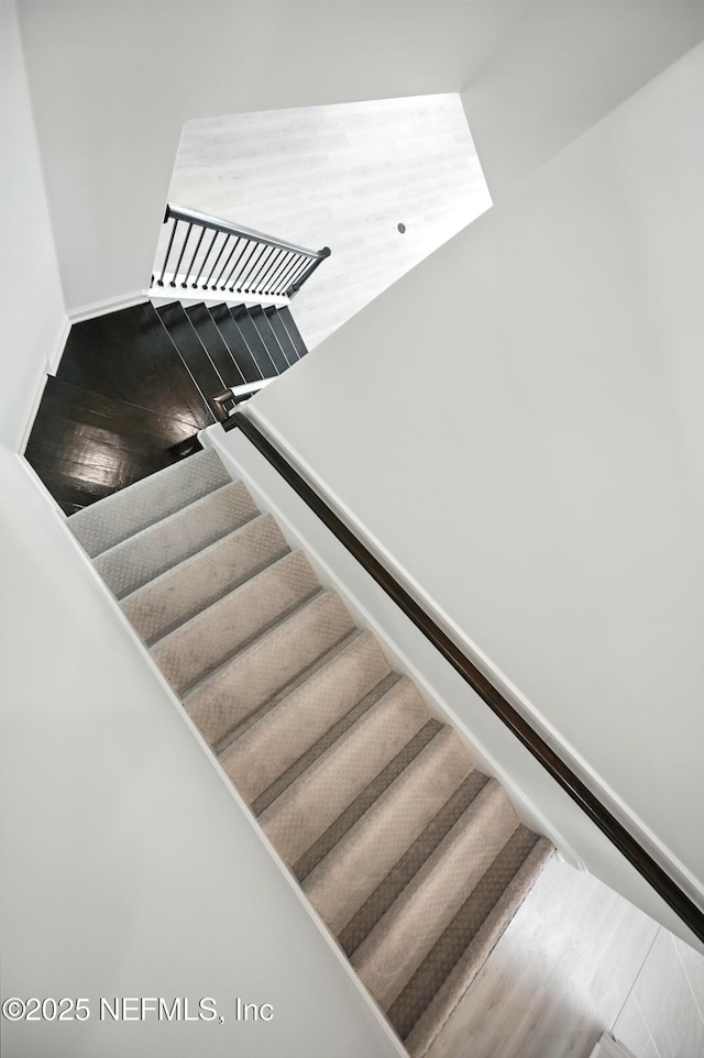 41 Iris Creek Dr, Saint Augustine, FL 32092 - staircase with wood finished floors