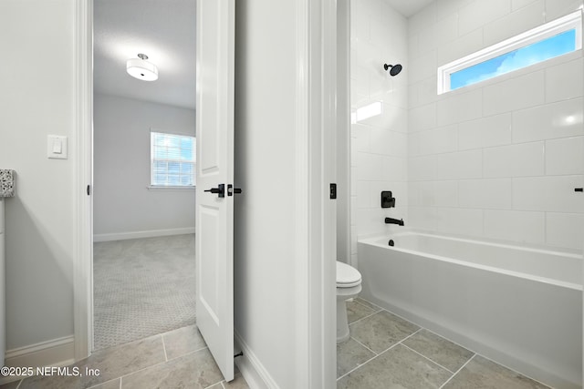 41 Iris Creek Dr, Saint Augustine, FL 32092 - full bath with plenty of natural light, washtub / shower combination, and tile patterned floors
