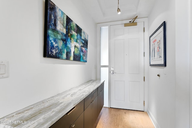 interior space with light wood-style flooring