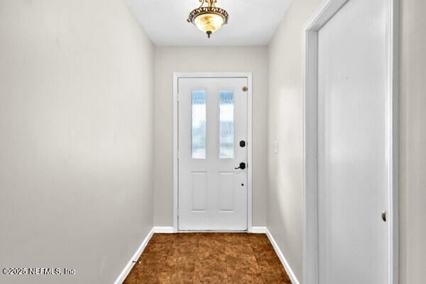 entryway with baseboards