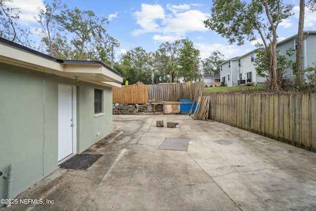 view of patio with a fenced backyard