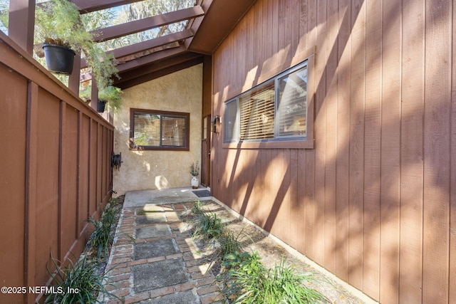 view of home's exterior with a patio