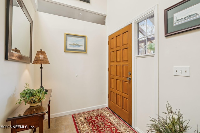 entrance foyer with baseboards