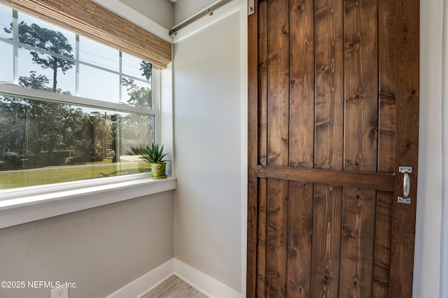 interior space with baseboards