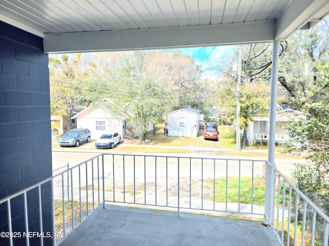 balcony with covered porch