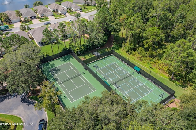aerial view featuring a residential view