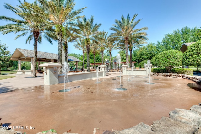 view of community with a gazebo