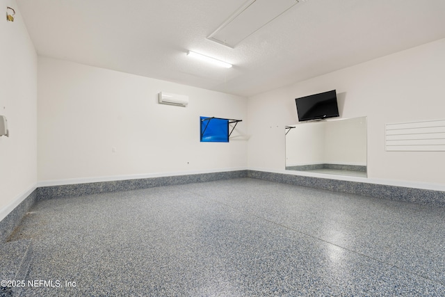 garage with a wall unit AC