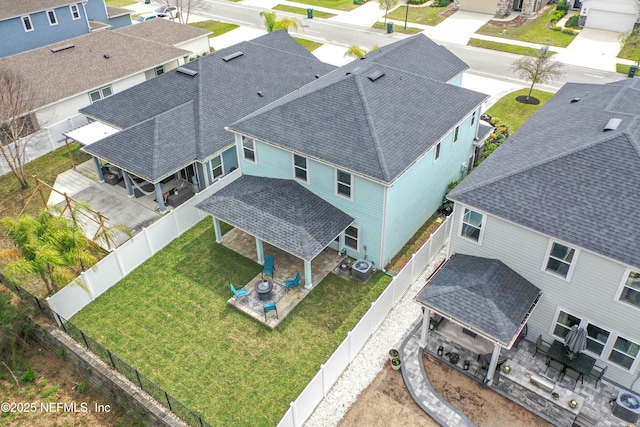 birds eye view of property featuring a residential view