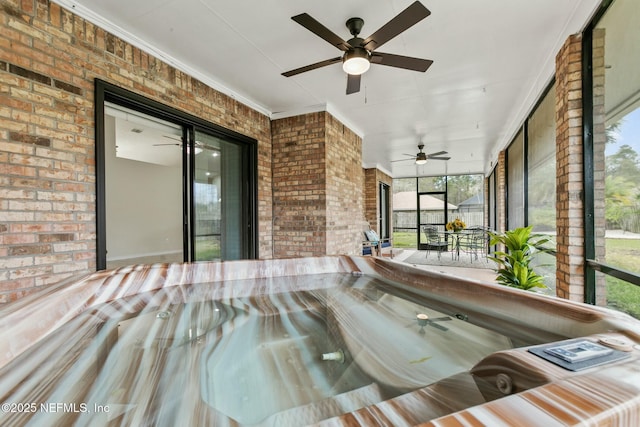 interior space featuring a jacuzzi