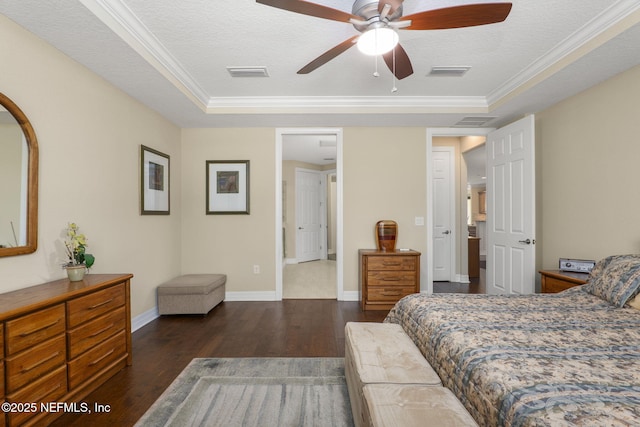 607 Caspia Ln, Ponte Vedra, FL 32081 - bedroom with visible vents, wood finished floors, and a raised ceiling