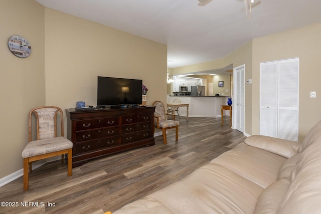 4020 Lavista Cir Unit 207, Jacksonville, FL 32217 - living room with baseboards and wood finished floors