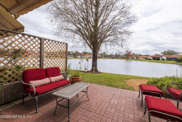 4020 Lavista Cir Unit 207, Jacksonville, FL 32217 - view of patio / terrace featuring a water view