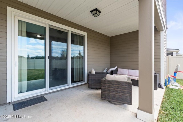 view of patio / terrace with an outdoor hangout area