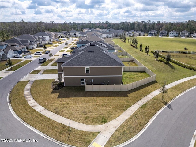 aerial view featuring a residential view