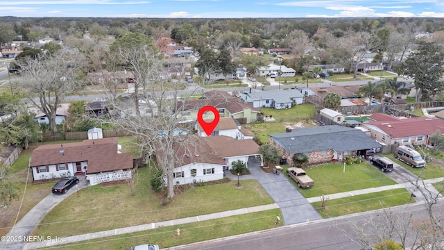 birds eye view of property featuring a residential view