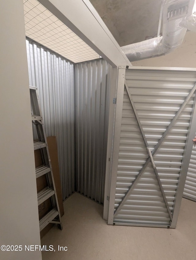 view of storage room