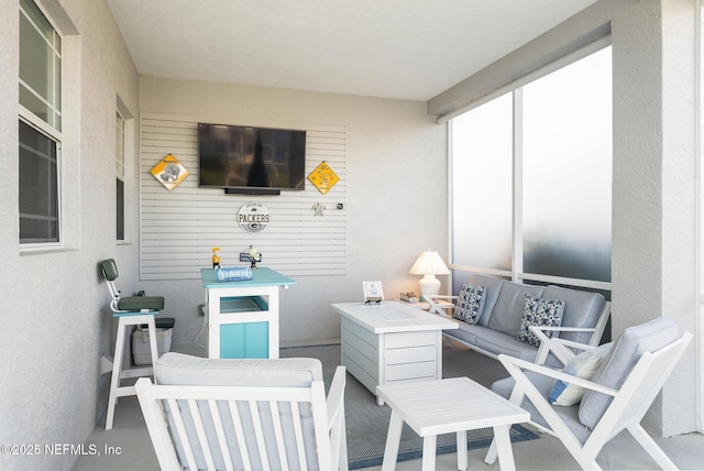 view of patio with an outdoor hangout area