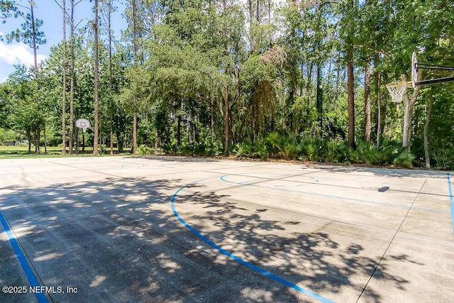 view of sport court featuring community basketball court