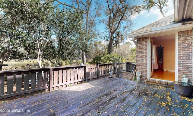 view of wooden deck