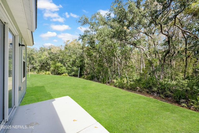 view of yard with a patio